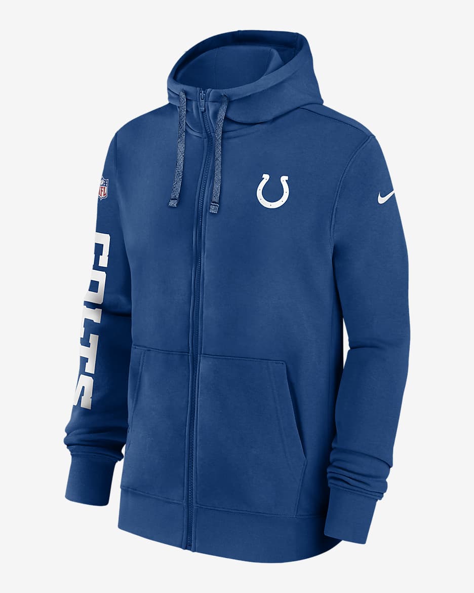 Indianapolis Colts Sideline Team Issue Club Men s Nike Full Zip Hoodie. Nike